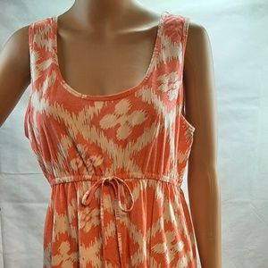 NATURSL REFLECTIONS XL ORANGE AND WHITE SUN DRESS